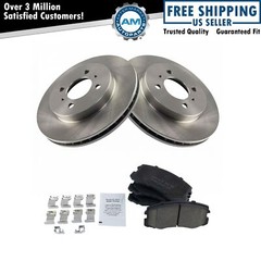 Front Ceramic Brake Pads & Rotor Kit Fits 2003-2006 Mitsubishi Lancer