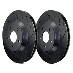 For Porsche Cayenne 03-18 ATL Autosports Drilled & Slotted Front Brake Rotors