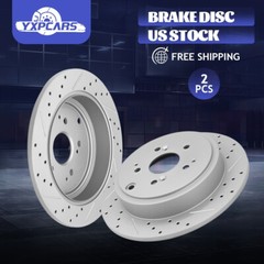 313mm Rear Drilled Disc Brake Rotors Set for 2001-2006 Acura MDX Honda Pilot