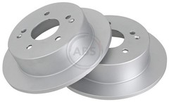 ABS 18227 Rear Brake Discs Pair 262mm Solid Fits Ssangyong Actyon Sports Korando