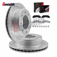 6pc 13.98″ Front Rotors Brake Pad for 2011 – 2019 Silverado Sierra 2500 3500 HD