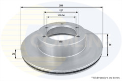Brake Disc Front Axle To Fit Great Wall Safe 02->06, Safe F1 06->09, Toyota 4 Ru
