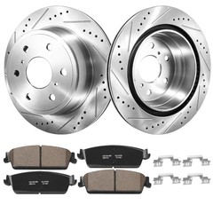 Rear Rotors Brake Pads for Cadillac Escalade Esv 2007 – 2014 Ext 2007 – 2013 ALL
