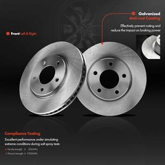 8x Front Disc Rotors & Pads + Caliper for Chrysler Town & Country Dodge Caravan