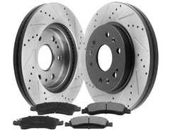 Front Disc Rotors Ceramic Brake Pads Kits For Chevy Suburban Silverado Tahoe
