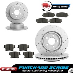 For Dodge Charger Challenger Chrysler 300 Front & Rear Rotors & Brake Pads