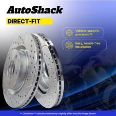 Front Drilled Brake Rotors Pair 2 for Dodge Grand Caravan Journey Ram C/V 3.6L