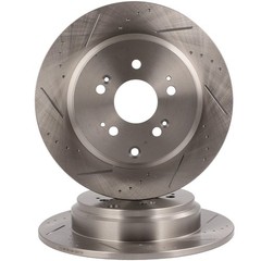 Rear Drilled Slotted Brake Rotors For ACURA MDX 2010 2011 2012 2013 ZDX