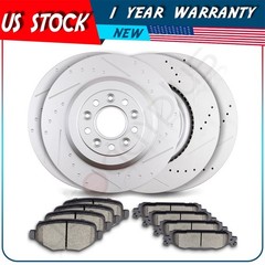 Front + Rear Brake Pads And Rotors Discs For Lincoln MKT Base 2.0L 2011-2017