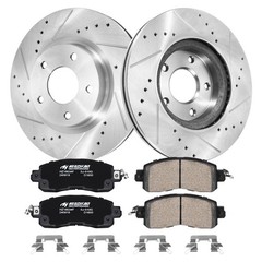 Front Drilled Disc Rotors and Ceramic Brake Pads kit for 2013-23 Nissan Altima