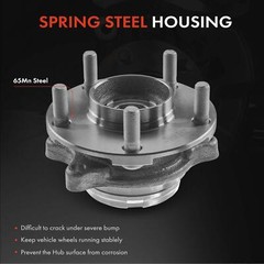 Drilled Rotor & Brake Pad + Wheel Hub Bearing for INFINITI FX35 FX45 2005 Front