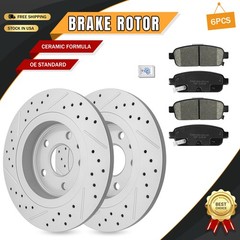 Rear Disc Brake Rotors+Ceramic Pads for 2013-2015 Chevy Cruze Sonic Trax Encore