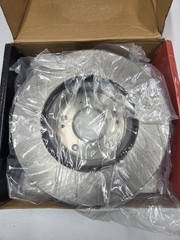 A-Premium Front Vented & Rear Solid Brake Rotors + Ceramic Pads Kit Compatible w