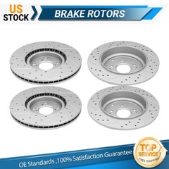 Front and Rear Drilled & Slotted Brake Rotors for Acura MDX ZDX Honda Pilot