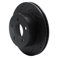 For Jeep Cherokee 99-01 Brake Rotor eLINE Drilled & Slotted 1-Piece Front Driver