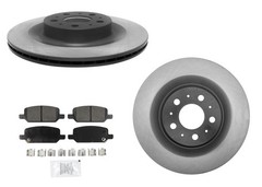 Rear Disc Brake Rotors & Pads Fits Tesla Model Y 2020 2021 2022 Grey Caliper