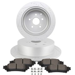 For Lexus RX350 2010-2015 Solid Rear Brake Discs Rotors and Ceramic Pads 309mm