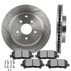 6X Rear Slotted Brake Rotors & Ceramic Pads Fits Acura ZDX 2010 2011 2012 2013