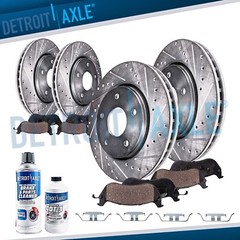 Front Rear Drilled Rotors and Pads for 2013-2020 BMW 320i xDrive 430i Gran Coupe