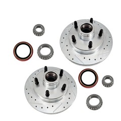 5 on 4-1/2 Inch Disc Drilled Slotted Brake Rotor&Bearing-Seal Kit For Mustang II