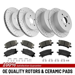 Front Rear Brake Rotors Ceramic Pads For 2004-2009 Lexus RX330/RX400H/RX350