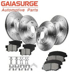 11.10″ Front and 10.24″ Rear Disc Rotors Brake Pads for Honda Civic Acura ILX