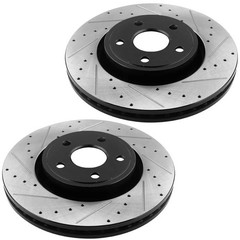 Front Rear Drilled Rotors Brake Pads for Chevrolet Traverse 2009 2010 2011-2017