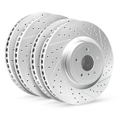For Mercedes-Benz GLE400 19 Drilled & Slotted Front & Rear Brake Rotor Set
