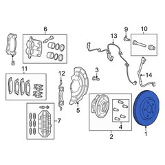 For Dodge Durango 2021-2025 Dodge 68305562AB Front Disc Brake Rotor
