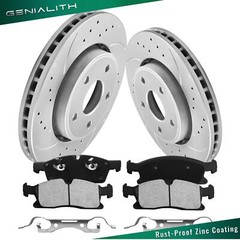 Front Drilled Rotors Brake Pad for 2011-2021 Dodge Durango Jeep Grand Cherokee