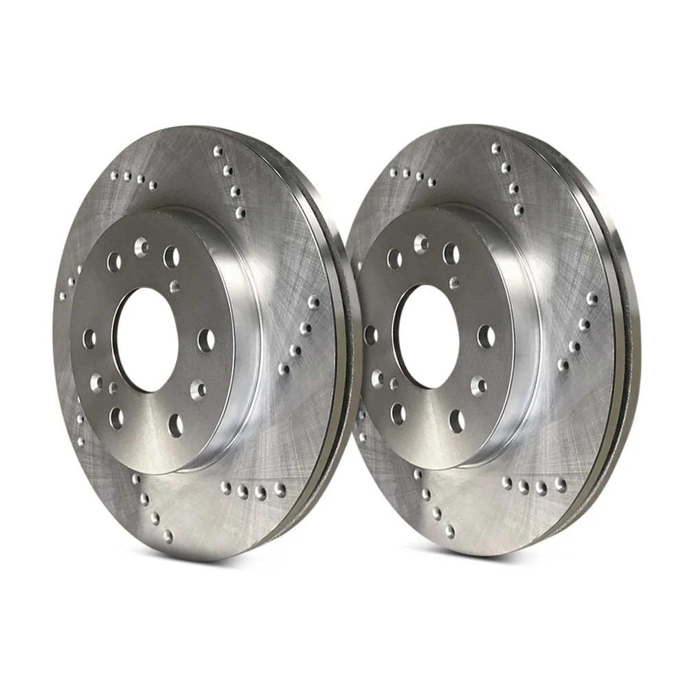 For Chevy Classic 04 SP Performance Cross Drilled 1-Piece Front Brake Rotors