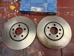 1992-2002 VW AUDI VR6 OEM ATE Vented Front Brake Discs Golf Jetta Passat Vento..