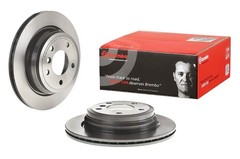 Brembo 09.B338.21 Prime UV Coated Vented Brake Rotors – Rear Pair