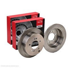 2x APEC Rear Brake Discs For KIA SPORTAGE III (SL) 2.0 C 122kW/166HP/1998cc