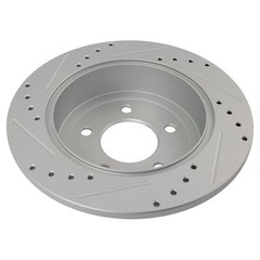 Performance Brake Rotor Drilled Slotted G-Coated Rear Pair for Dodge