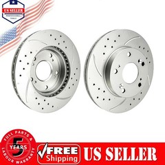 Front Drilled Slotted Rotors For 2006-11 Honda Civic 1.8L 2006-10 1.3L 980059