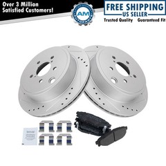 Performance Rear Brake Pad & Rotor Kit Performance Semi-Metallic Fits Subaru