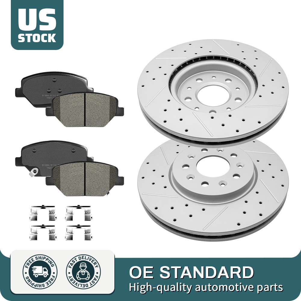 321mm Front Disc Rotors Brake Pads For 2018-21 Terrain Equinox Envision Lacrosse