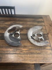 89-93 Dodge Ram 1st Gen 2wd Front disc brake rotor dust shields Set Cummins