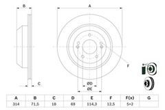 Bosch 0 986 479 F43 Brake Disc for Kia