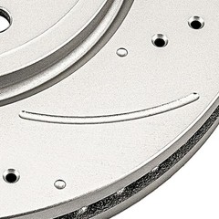 2x Front Drilled Slotted Vented Brake Rotors for 2009 Suzuki Equator 12142089