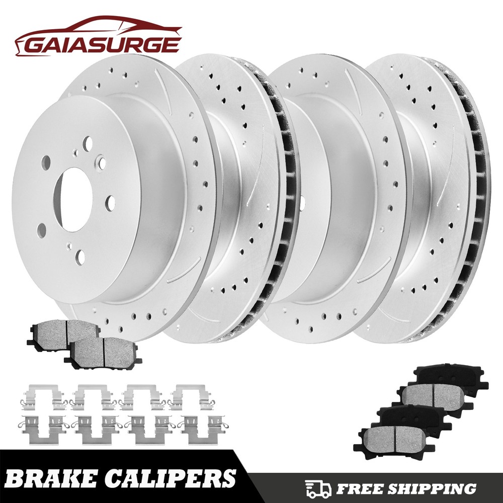 Front Rear Disc Rotor Brake Pads fits Lexus RX330 RX350 RX400h Toyota Highland