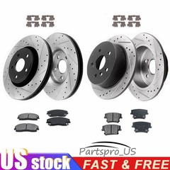 Front Rear Rotors + Ceramic Pads for Jeep Compass Dodge Patriot Avenger Caliber