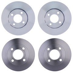 Hella Front 276mm Rear 245mm Brake Rotors Kit For 90 Cabriolet Sport Base