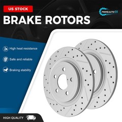 12.60 inch Rear Drilled Disc Brake Rotors Pair for 2020-25 Ford Explorer Mustang