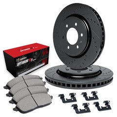 WHUH1-72004 R1 Concepts 2-Wheel Set Brake Disc and Pad Kits Front for Pickup