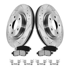For 2002 – 2006 Nissan Altima 11.6in Front Disc Rotors + Ceramic Brake Pads Kit