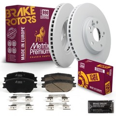 Front Disc Brake Rotor Set + Brake Pads Kit for 2002-2004 Toyota Camry