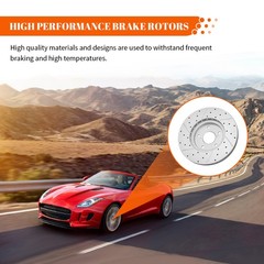 Rear Drilled Brake Rotors + Brake Pads for Mazda 3 CX-30 3 Sport 2019 2020-2023