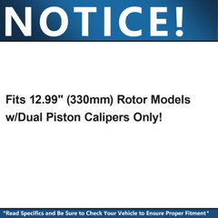 330mm Front Brake Rotor for 2012 2013-2019 2020 Chrysler Town & Country Pacifica